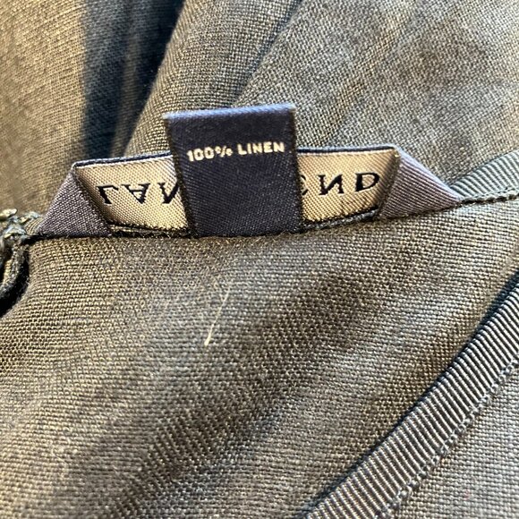 Lands End Black Linen Dress Size 10 - Picture 3 of 7